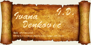 Ivana Denković vizit kartica